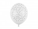 50 Ballons 30 cm - Pois - Blanc pur pastel