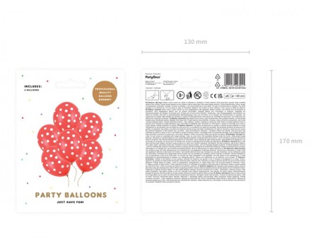 6 Ballons 30 cm - Pois -...