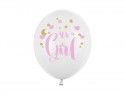 6 Ballons 30 cm - It's a Girl - Blanc pur pastel
