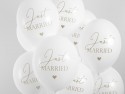 6 Ballons 30 cm - Just Married - Blanc pur pastel
