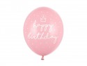 50 Ballons 30 cm - Happy Birthday - rose pastel