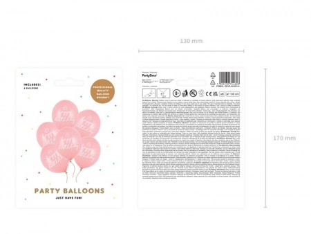 6 Ballons 30 cm - Happy...