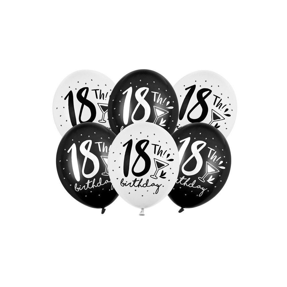 50 Ballons 30 cm - 18ème anniversaire - mix