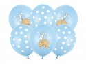 6 Ballons 30 cm - Eléphant bleu pastel