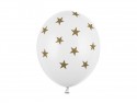 6 Ballons 30 cm - Etoiles - Pastel Blanc pur