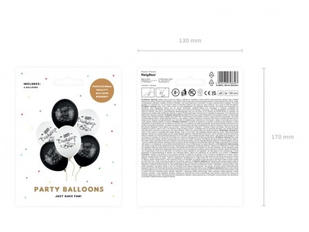 6 Ballons 30 cm - Happy...