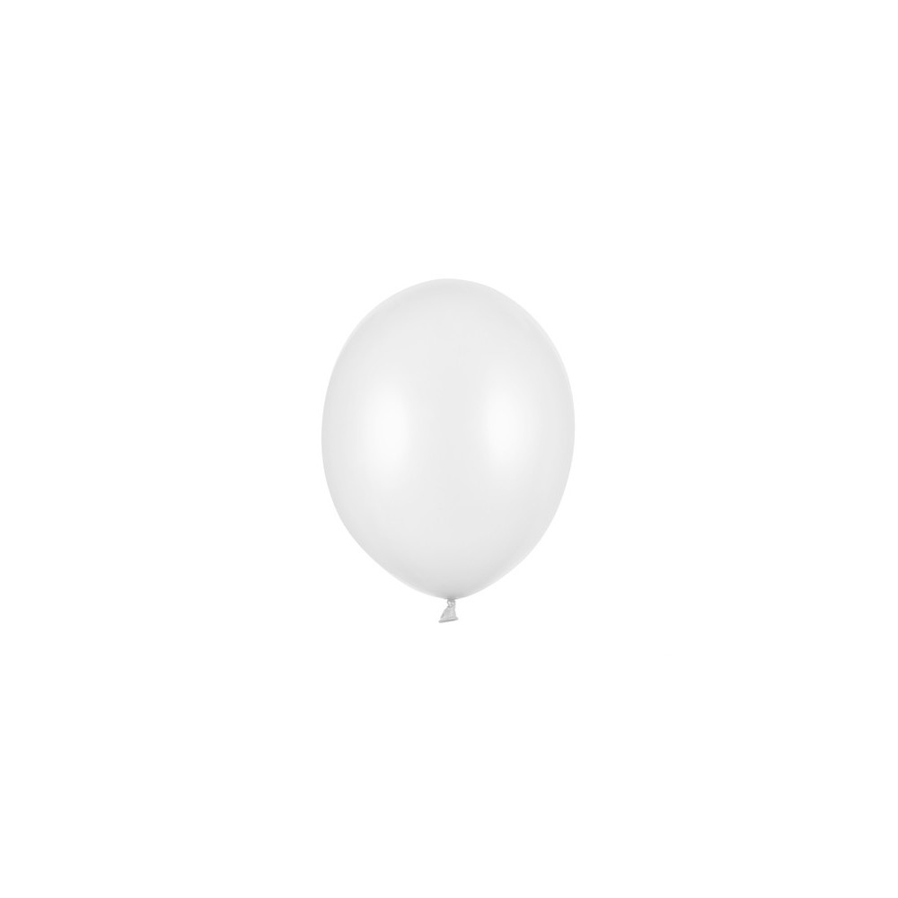 100 Ballons Strong 12cm - Blanc pur métallique