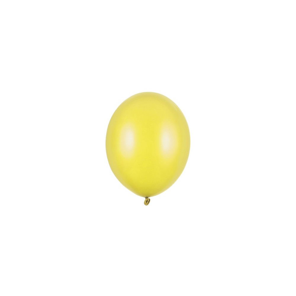 100 Ballons Strong 12cm - Zeste de citron métallique