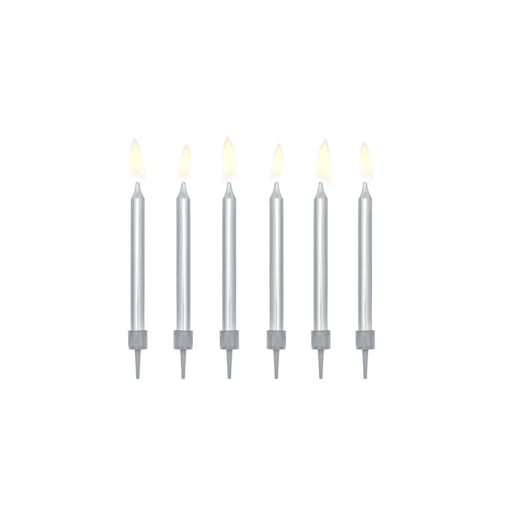 6 Bougies unies - argent