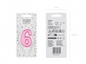 Bougie Chiffre 6- rose