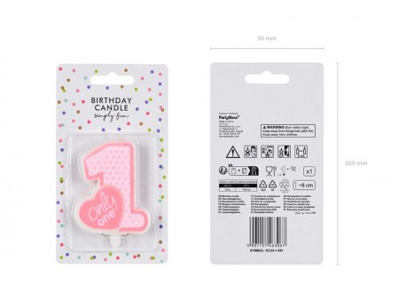 Bougie Only One - rose pâle