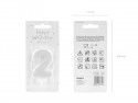 Bougie Chiffre 2- argent