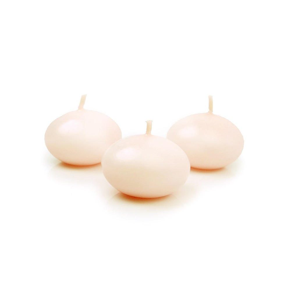 50 Disque de bougie flottante - mat crème