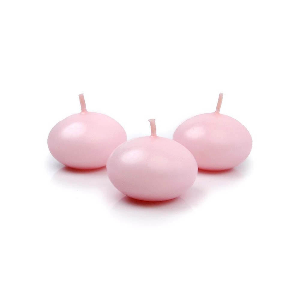 50 Disque de bougie flottante - mat rose