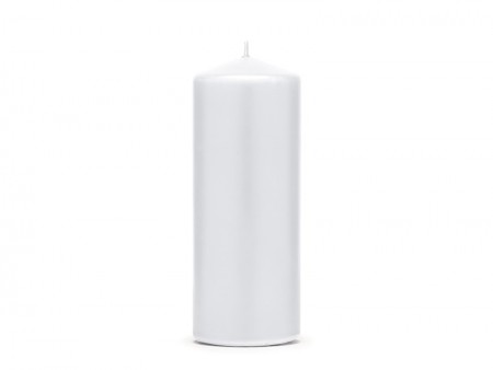 6 Pilier bougie - mat - blanc