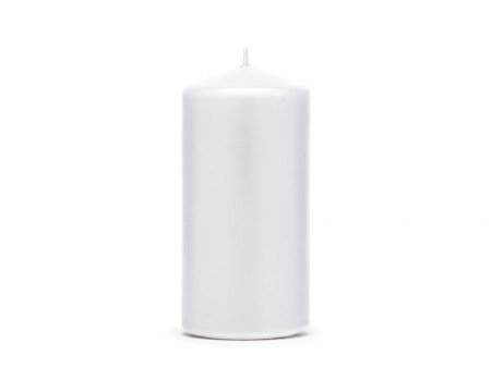 6 Bougie club givrée - blanche