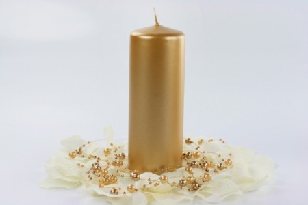 6 Bougie club métallisée - or