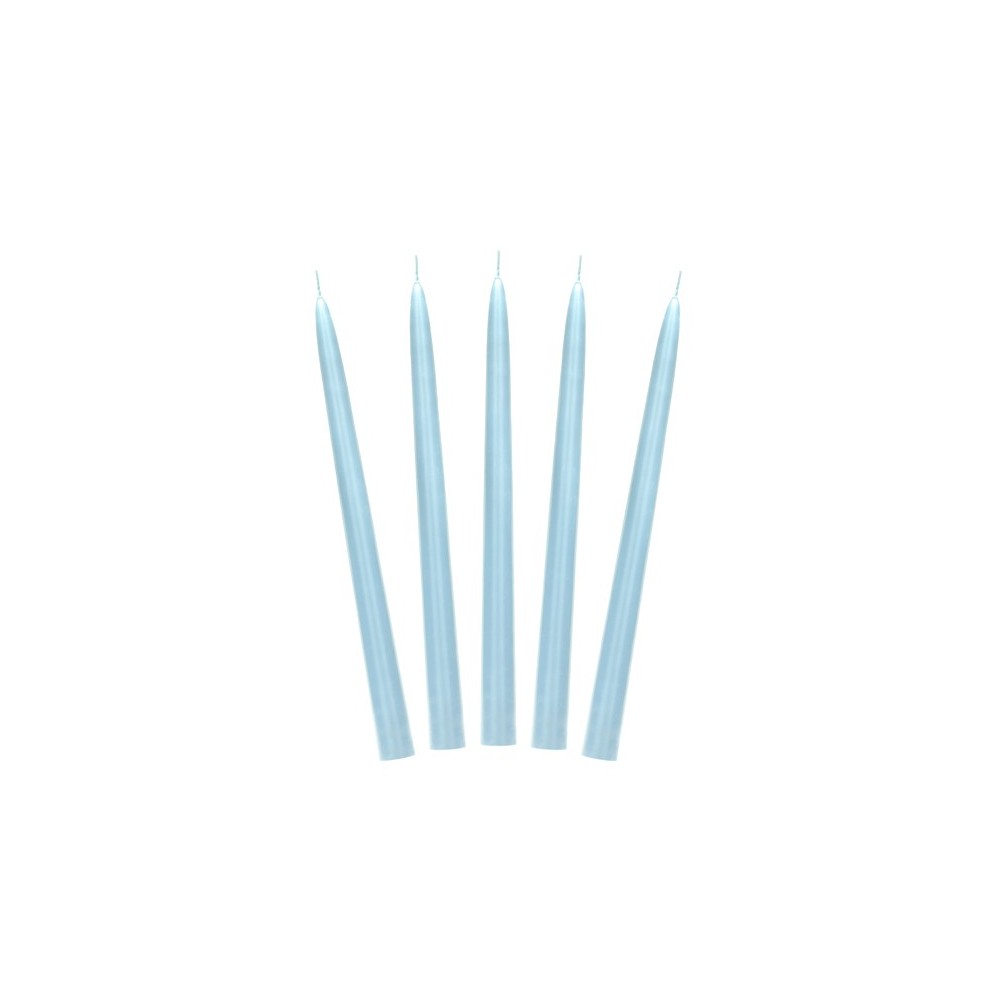 10 Bougie conique mate - bleu