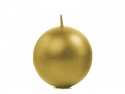 10 Bougie Sphère métallique - or - 6cm