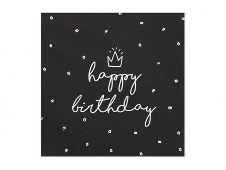 20 Serviettes Happy Birthday