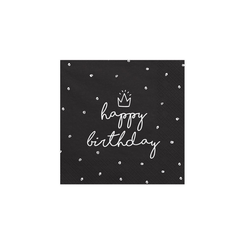 20 Serviettes Happy Birthday