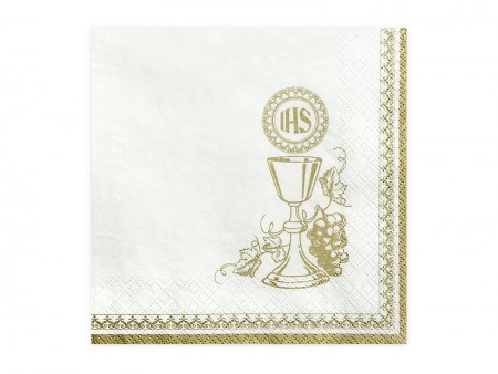 20 Serviette calice - blanc