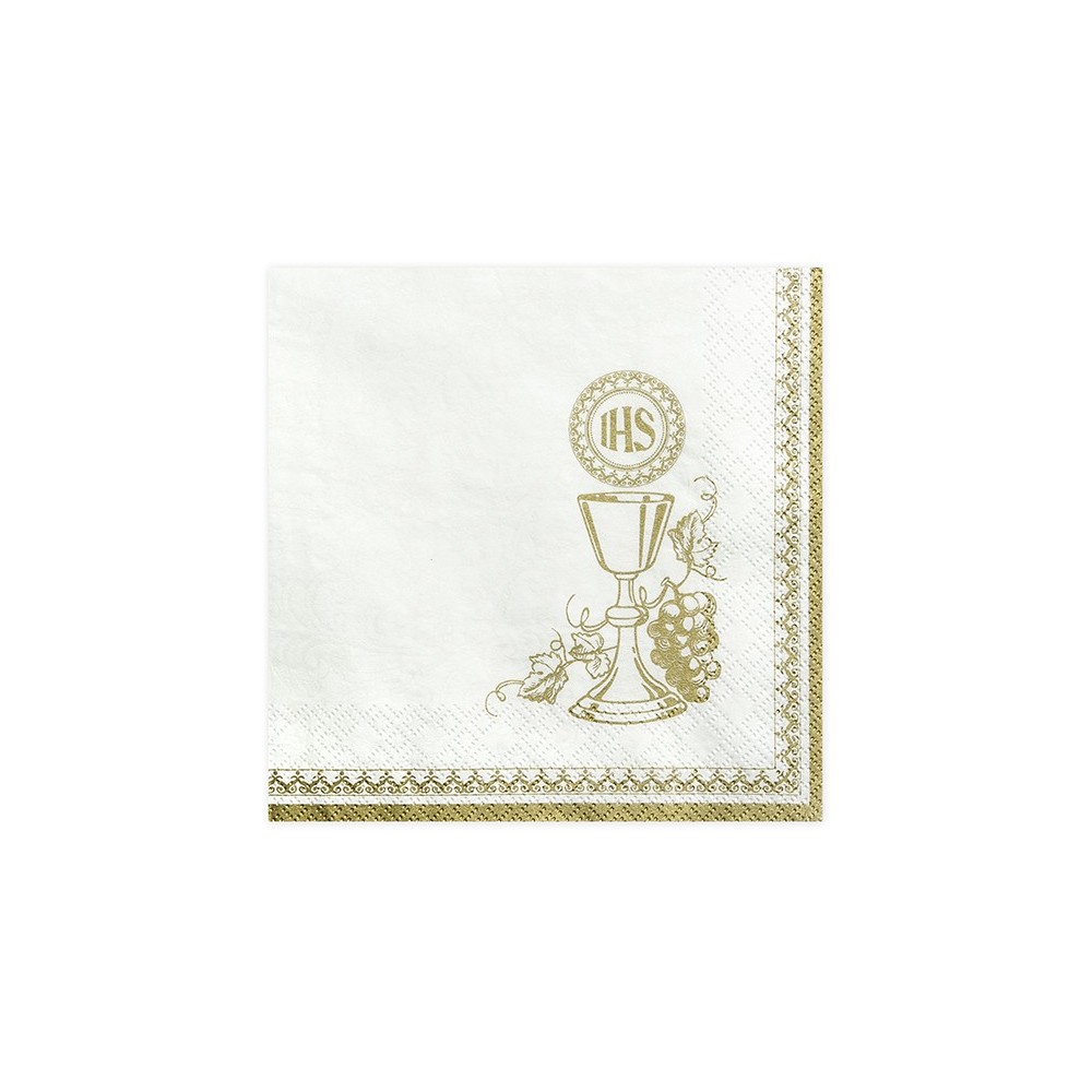20 Serviette calice - blanc