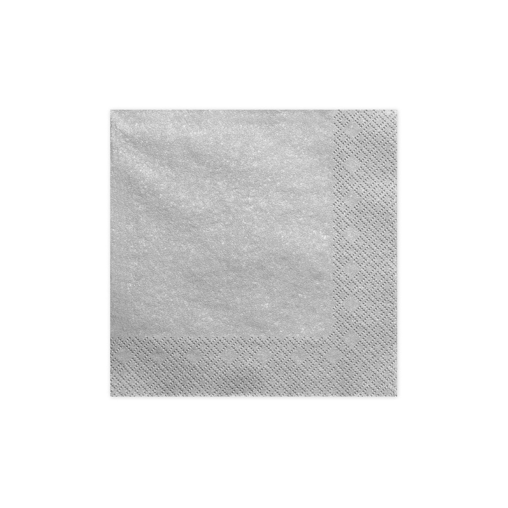 20 Serviettes - argentes