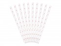 10 Pailles en papier - rose clair