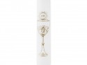 4 Bougies de communion - blanches - 29cm