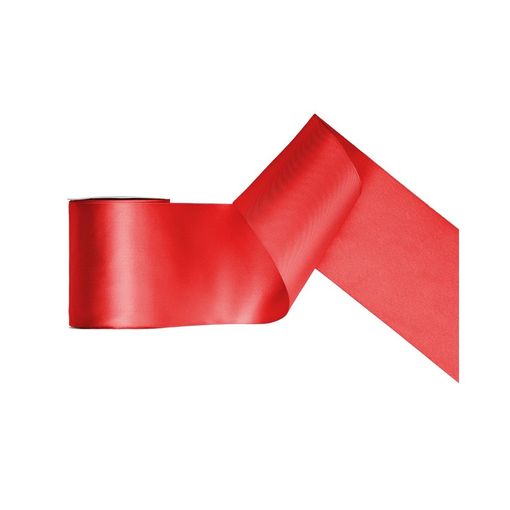 Ruban de Rubans tissu - rouge - 100mm/25m
