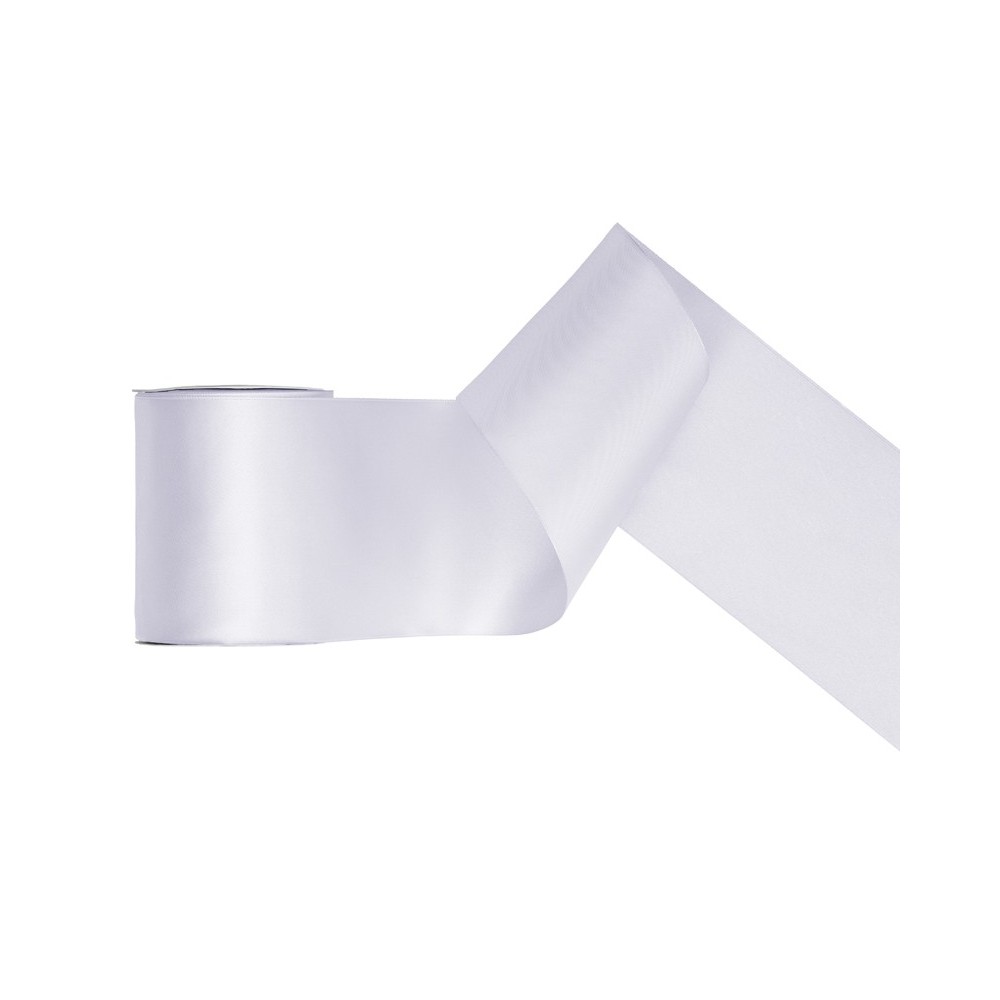 Ruban de Rubans tissu - blanc - 100mm/25m