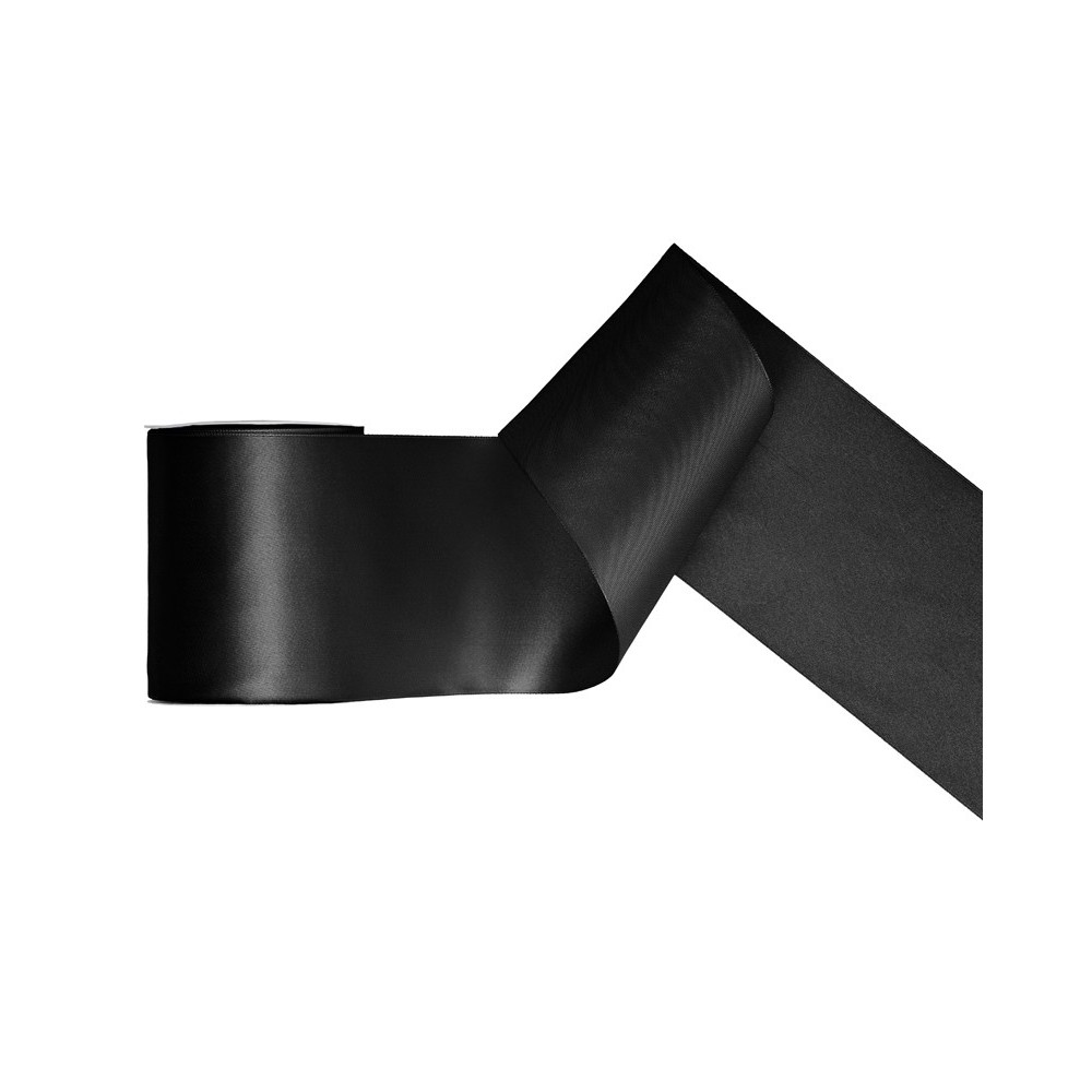 Ruban de Rubans tissu - noir - 100mm/25m