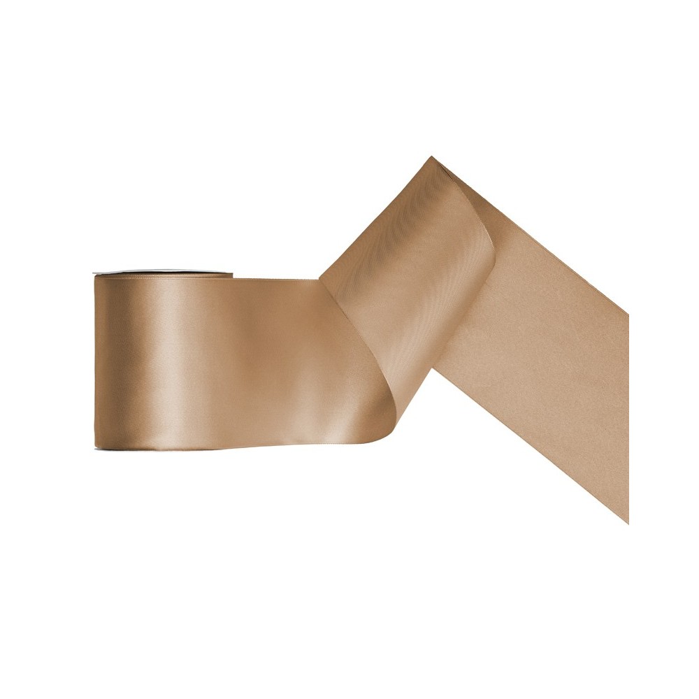 Ruban de Rubans tissu - or clair - 100mm/25m