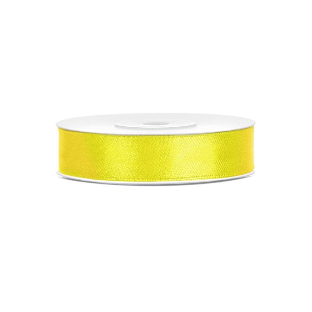 Ruban Rubans tissu - jaune - 12mm/25m