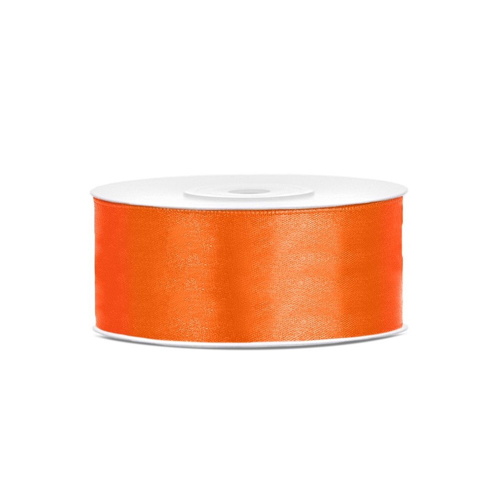 Ruban Rubans tissu - orange - 25mm/25m