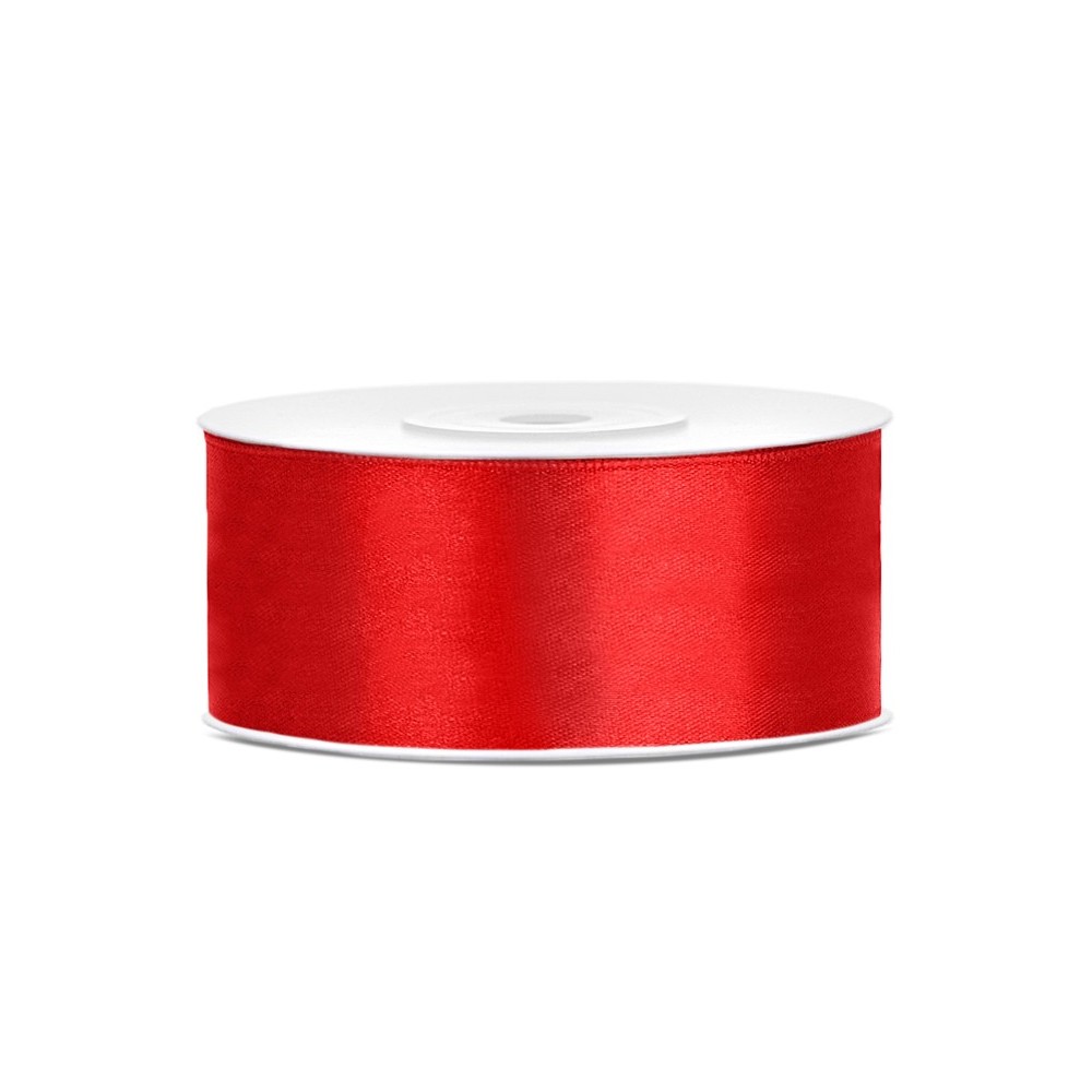 Ruban Rubans tissu - rouge - 25mm/25m