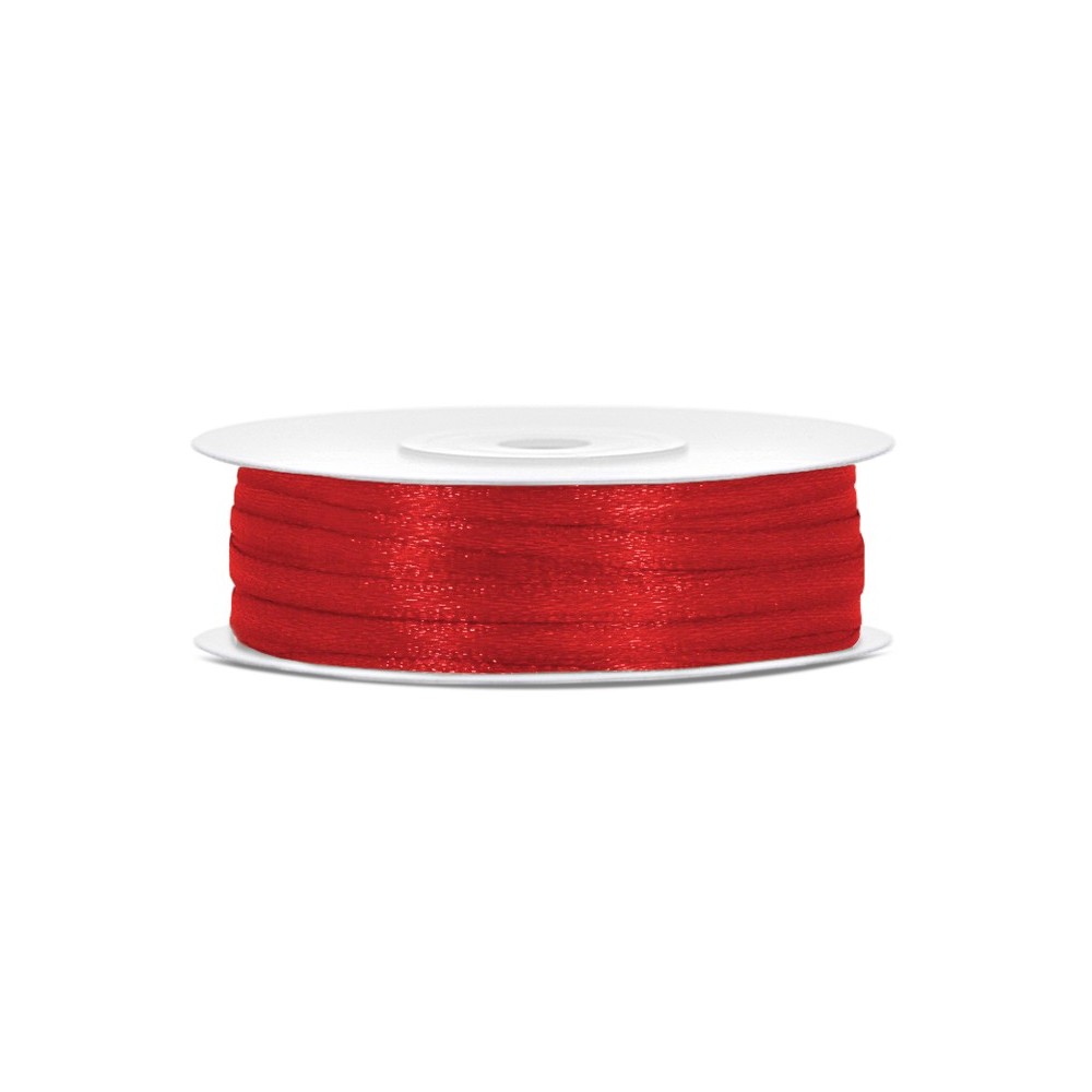 Ruban de Rubans tissu - rouge - 3mm/50m