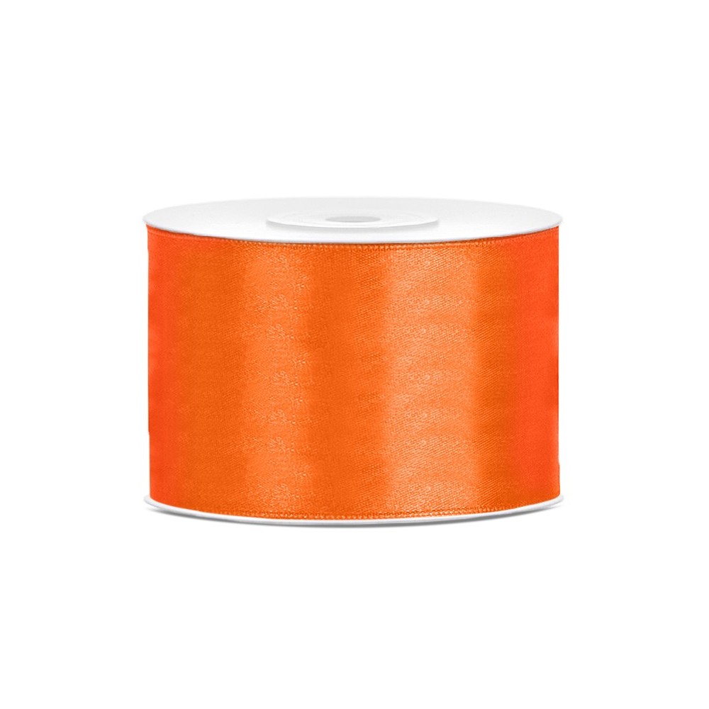 Ruban Rubans tissu - orange - 50mm/25m