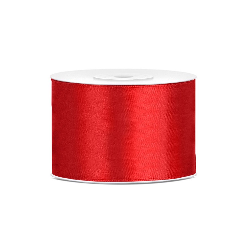 Ruban Rubans tissu - rouge - 50mm/25m