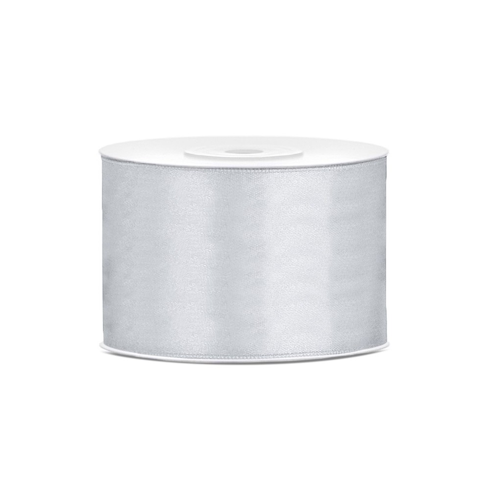 Ruban Rubans tissu - argent - 50mm/25m