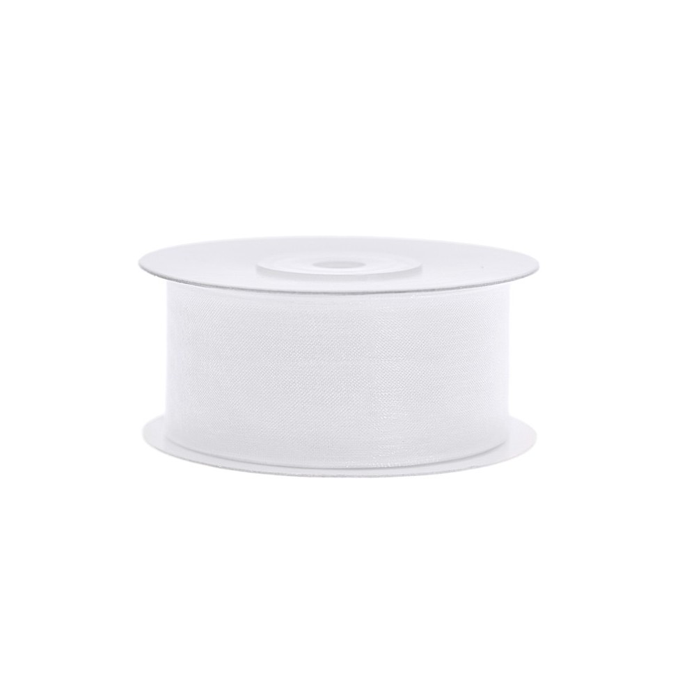 Ruban de mousseline - blanc - 38mm/25m