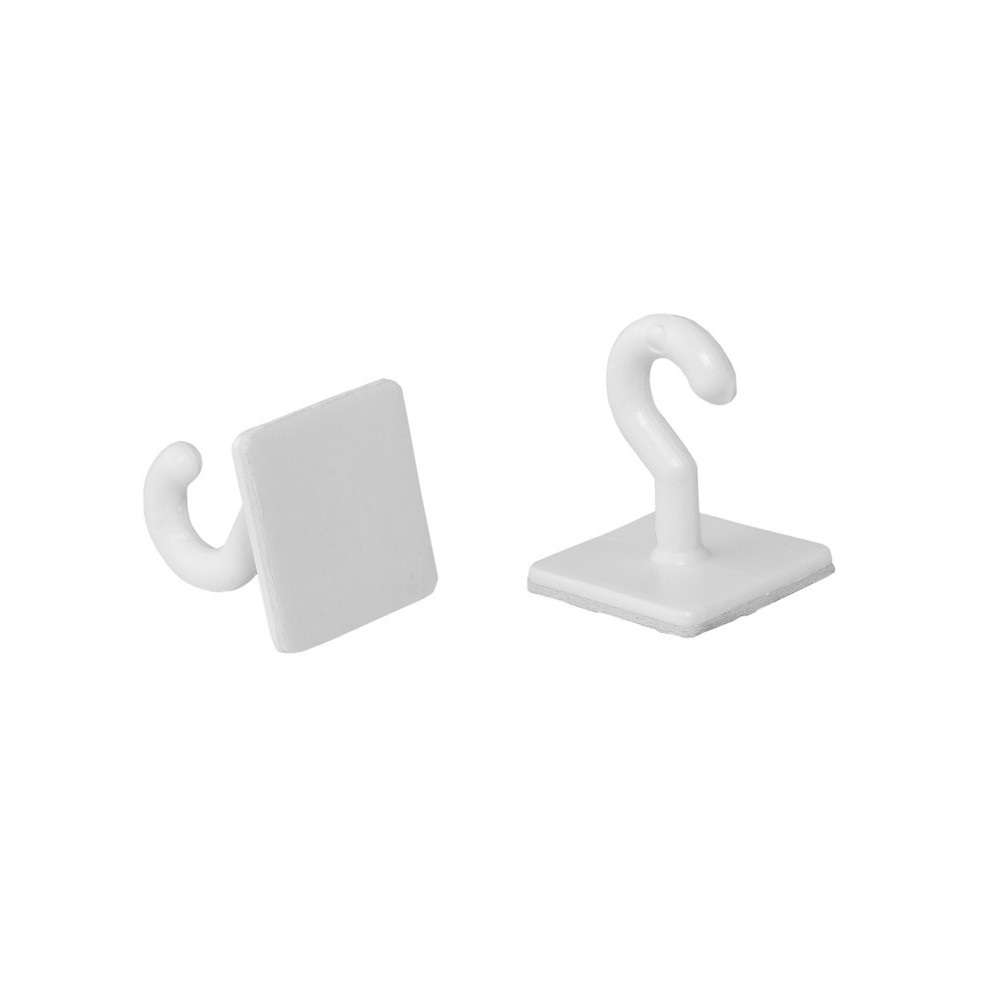 20 Crochets autocollants en plastique