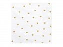 20 Serviettes de table Coeurs - blanc