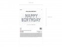 Ballon mylar Happy Birthday - argent