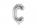 Ballon mylar lettre ''C''- 35cm - argent