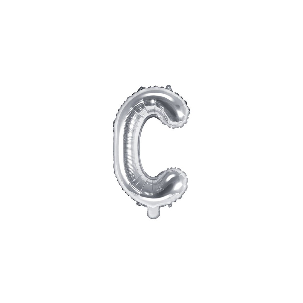 Ballon mylar lettre ''C''- 35cm - argent