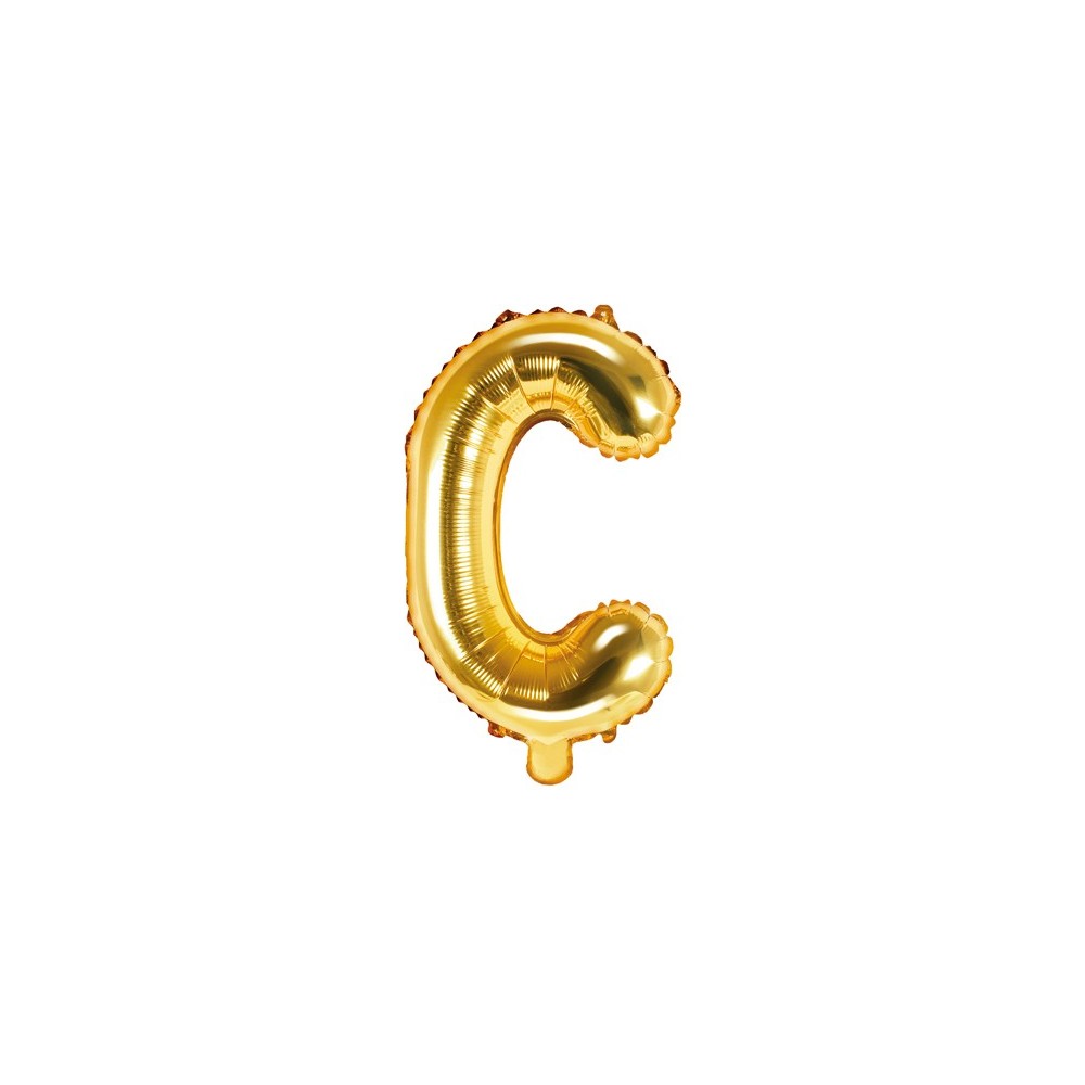 Ballon mylar lettre ''C''- 35cm - or
