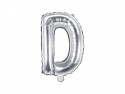 Ballon mylar lettre ''D''- 35cm - argent