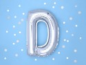 Ballon mylar lettre ''D''- 35cm - argent